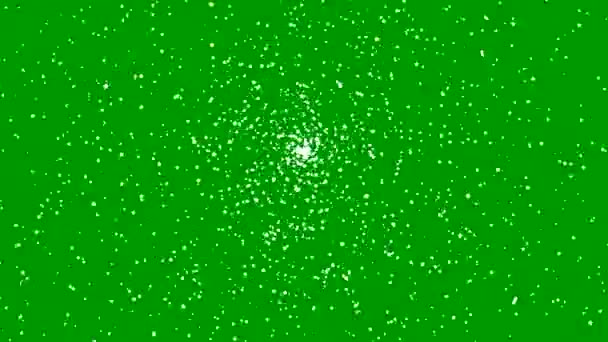 Girando Estrelas Cintilantes Movimento Gráficos Com Fundo Tela Verde — Vídeo de Stock