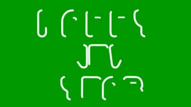 Yeşil ekran arkaplanlı mutlu yeni yıl hareketli grafikleri