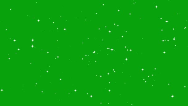 Magiska Stjärnor Rörelse Grafik Med Grön Skärm Bakgrund — Stockvideo
