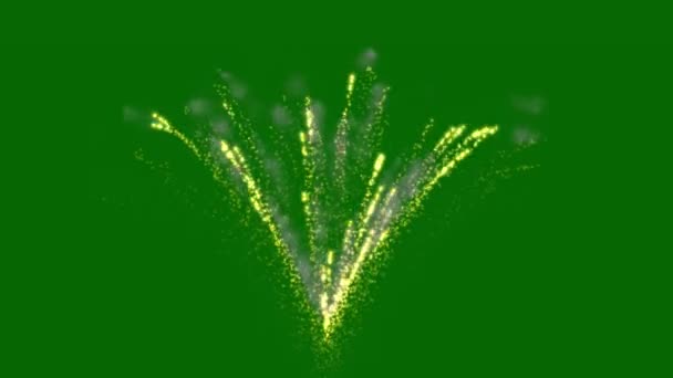Fuochi Artificio Motion Grafica Con Sfondo Schermo Verde — Video Stock