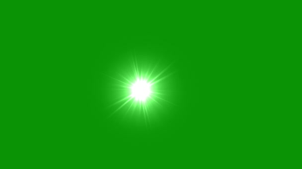 Brillante Grafica Stella Con Sfondo Schermo Verde — Video Stock