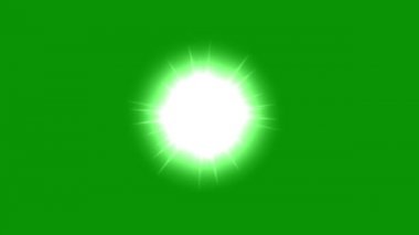 Yeşil ekran arkaplan ile parlayan yıldız hareketi grafikleri