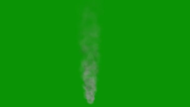 煙の遅い動きと緑の画面の背景 — ストック動画