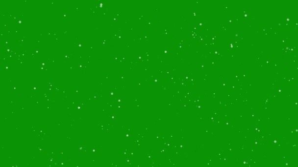 Snowfall Motion Graphics Green Screen Background — Stock Video