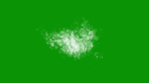 Magiczna Grafika Ruchu Dymu Zielonym Tle Ekranu — Wideo stockowe