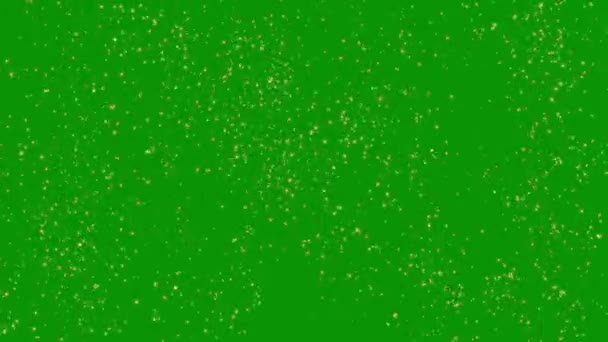空飛ぶ火緑の画面の背景とモーショングラフィックスを火花 — ストック動画