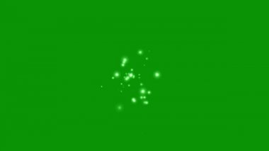Parlak simli parçacıklar yeşil ekran arkaplanlı hareket grafikleri