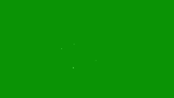 Brillante Brillo Partículas Gráficos Movimiento Con Fondo Pantalla Verde — Vídeo de stock