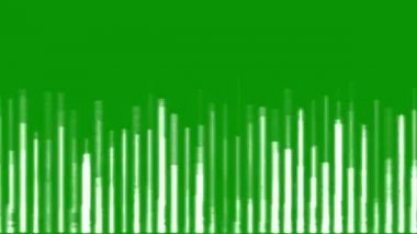 Yeşil ekran arkaplan ile ses dalgaları hareket grafikleri
