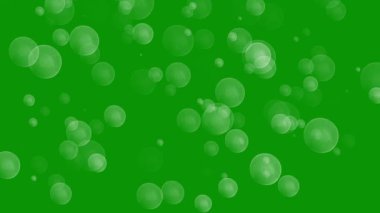 Bokeh yeşil ekran arkaplanlı hareketli grafikleri aydınlatır