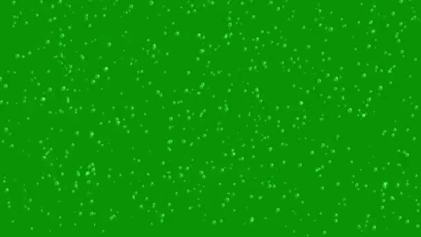 Unterwasserluftblasen Bewegungsgrafik Mit Grünem Hintergrund — Stockvideo