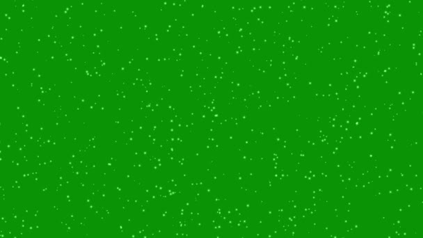 Hvězdy Prostřednictvím Prostoru Pohybu Grafiky Zeleným Pozadí Obrazovky — Stock video