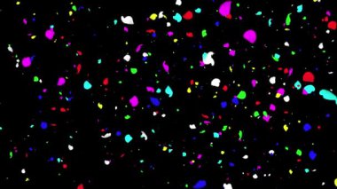 Flying colourful ribbon particles motion graphics with night background