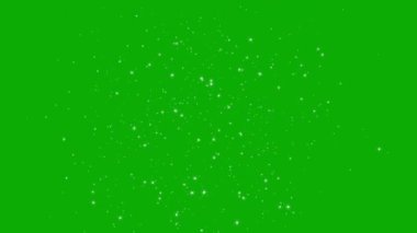 Parıldayan yıldızlar yeşil ekran arkaplanlı hareket grafikleri