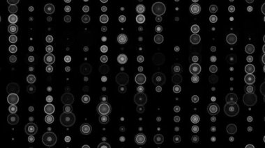 Gece arkaplanlı dijital daireler desen grafikleri