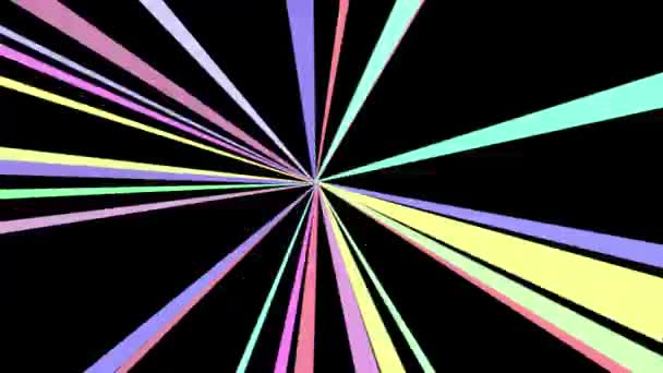 Цветные Световые Лучи Графика Движения Ночным Фоном — стоковое видео