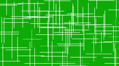 Yeşil ekran arkaplan ile dijital ızgara çizgileri hareket grafikleri