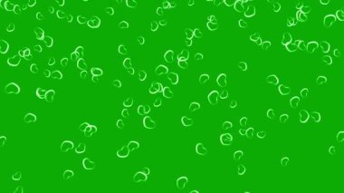 Düşen kalpler, yeşil ekran arkaplanlı hareket grafikleri