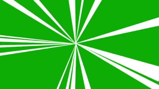 Graphiques de mouvement de rayons lumineux avec fond vert