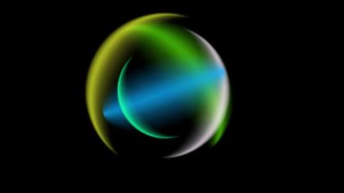 Colourful orbits motion graphics with night background