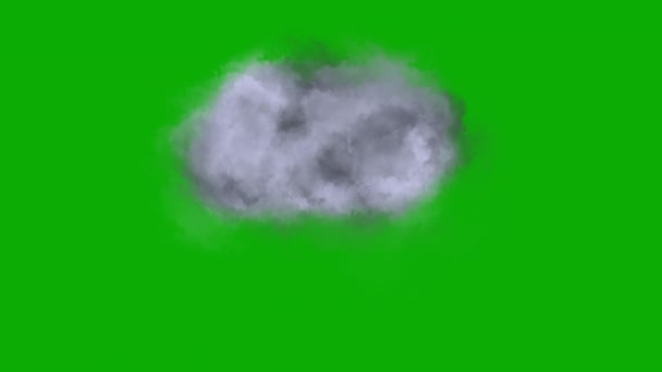 Dark Clouds Motion Graphics Met Groene Achtergrond — Stockvideo