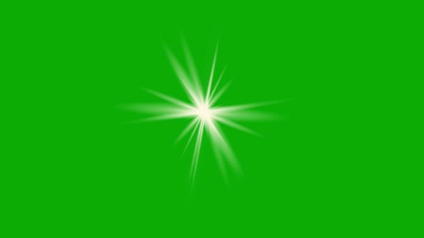 Ljus Strålar Rörelse Grafik Med Grön Skärm Bakgrund — Stockvideo