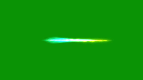 Glowing Light Ray Motion Graphics Green Screen Background — Stock Video