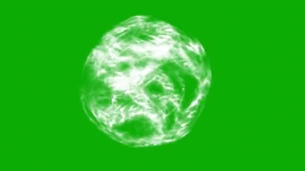 緑の画面の背景を持つ魔法のエネルギー球の動きのグラフィック — ストック動画
