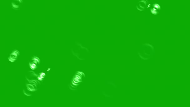 緑の画面の背景を持つ水の波紋運動グラフィックス — ストック動画