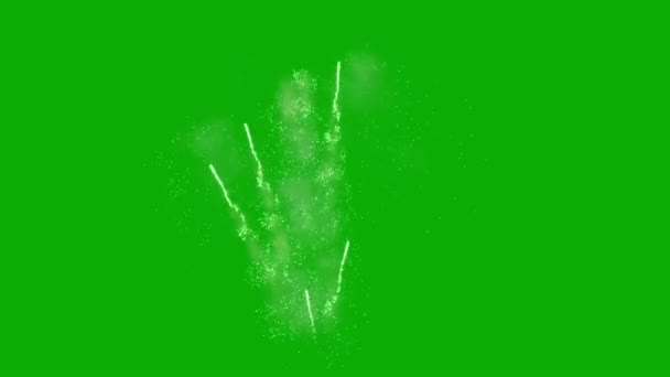 Graphiques Mouvement Feux Artifice Avec Fond Vert — Video