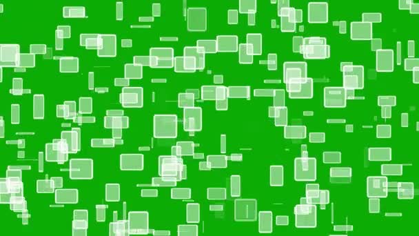 Cuadrados Digitales Gráficos Movimiento Con Fondo Pantalla Verde — Vídeos de Stock