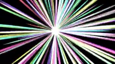 Renkli ışık huzmeleri, gece arkaplanlı hareket grafikleri