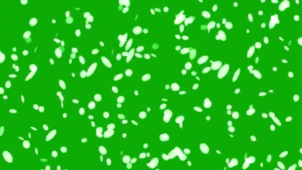 Graphismes Mouvement Particules Paillettes Magiques Lumineuses Avec Fond Vert — Video