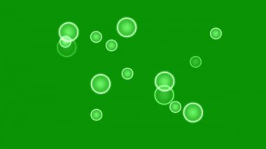 Yeşil ekran arkaplanlı sihirli flaş daireler hareket grafikleri