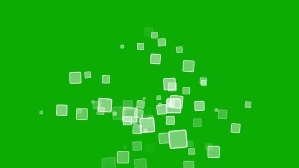 Caída Gráficos Movimiento Cuadrados Digitales Con Fondo Pantalla Verde — Vídeos de Stock