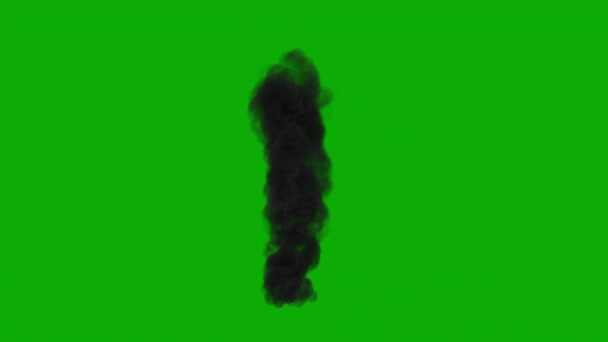 Black Smoke Motion Graphics Green Screen Background — Stock Video