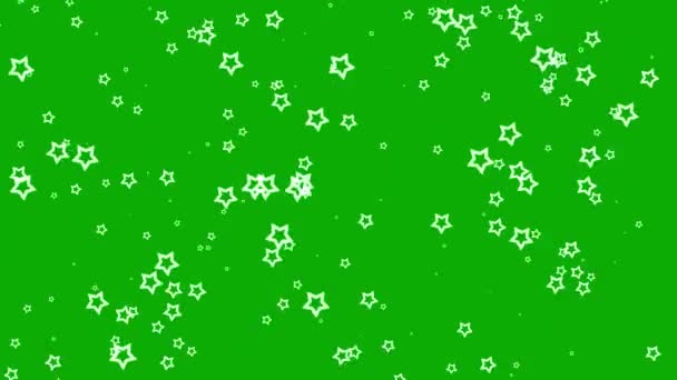 Brilhante Estrela Formas Movimento Gráficos Com Fundo Tela Verde — Vídeo de Stock