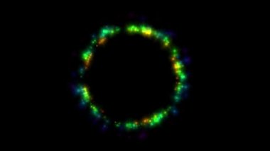 Gece arkaplanı olan renkli bilimkurgu portalı grafikleri