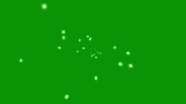 Estrellas Través Gráficos Movimiento Espacial Con Fondo Pantalla Verde — Vídeo de stock