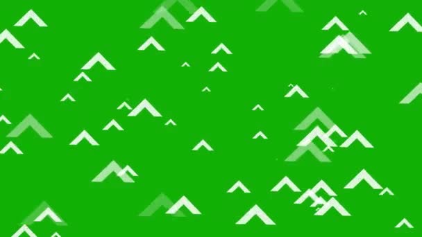 Grafika Pohybu Symbolů Šipek Zeleným Pozadím Obrazovky — Stock video