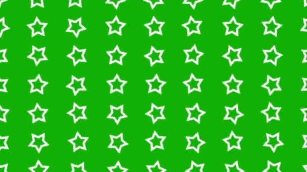 Spinning Estrellas Patrón Gráficos Movimiento Con Fondo Pantalla Verde — Vídeo de stock