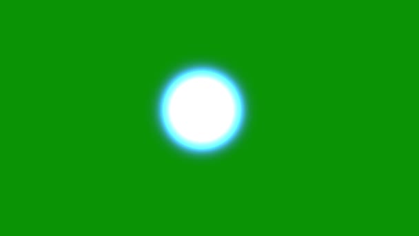 Сяюча Графіка Руху Сонця Зеленим Екраном — стокове відео
