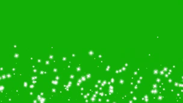 緑の画面の背景を持つ上昇輝くモーショングラフィックス — ストック動画