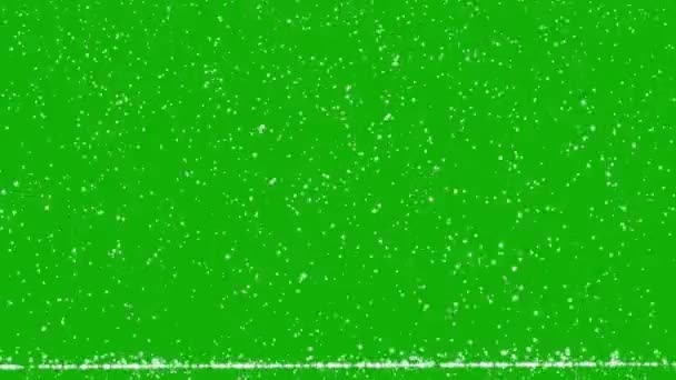 Gráficos Movimiento Nevadas Con Fondo Pantalla Verde — Vídeo de stock