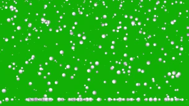 緑の画面の背景を持つ落下ボールモーショングラフィックス — ストック動画