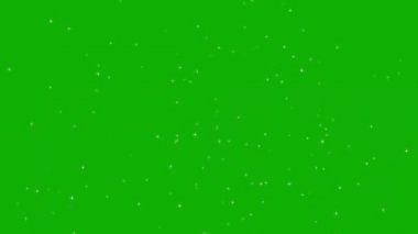 Parıldayan yıldızlar yeşil ekran arkaplanlı hareket grafikleri
