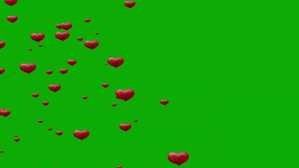 Aumento Los Corazones Rojos Gráficos Movimiento Con Fondo Pantalla Verde —  Vídeo de stock © devendarreddy307 #638544326