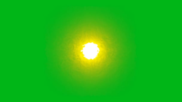 Riflessione Luce Del Sole Acqua Con Sfondo Schermo Verde — Video Stock