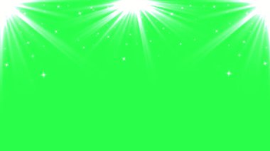 Parlayan ışık ışınları yeşil ekran arkaplanlı hareket grafikleri