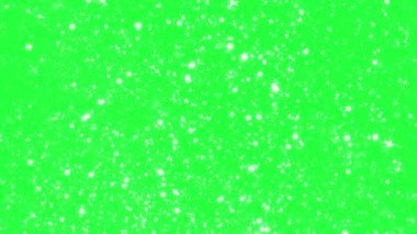 Yeşil ekran arkaplan ile parlayan yıldızlar hareket grafikleri